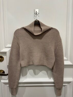 Wilfred Aritzia Cropped Merino Wool Sweater